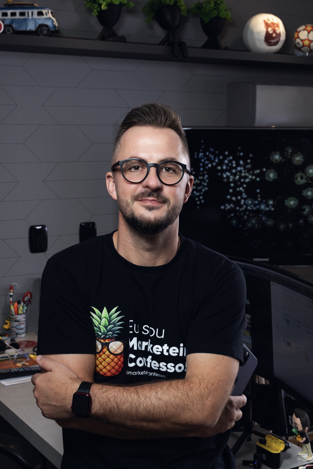Marcus Tonin no escritório